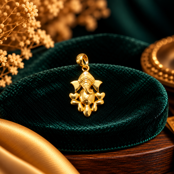 Siddhivinayak Crown Lord Ganesha Divine Pendant - Fine Jewelry Pendant View - SURIYAS Jewel Studio