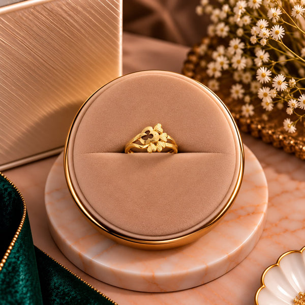 Empress Sovereign Tiara Crown Ring - Luxury Velvet Box Display - SURIYAS