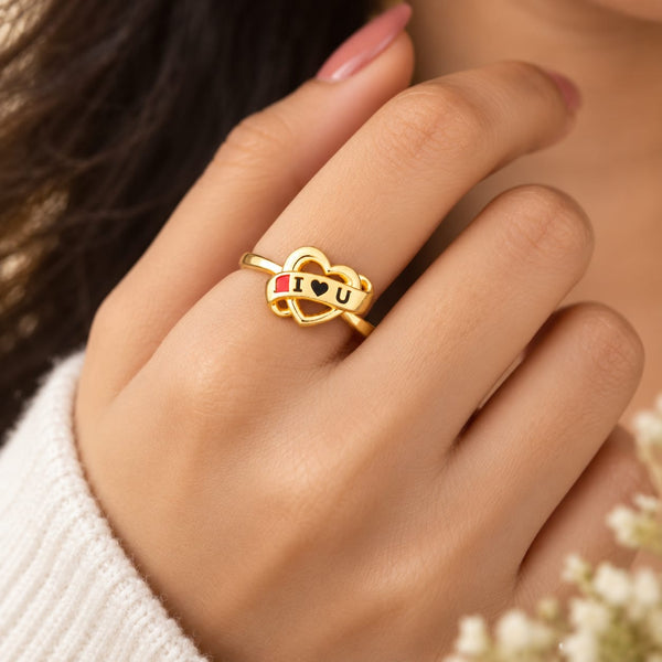 I Love You Heart Statement Ring