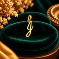 Scripture Calligraphy Letter 'J' Initial Pendant - Fine Jewelry Pendant View - SURIYAS Jewel Studio