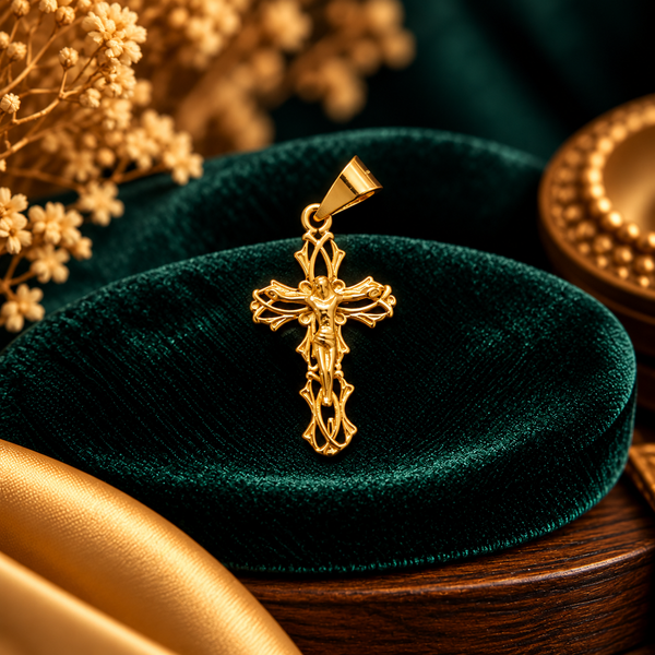 Sacred Gothic Crucifix Cross Devotional Pendant - Fine Jewelry Pendant View - SURIYAS Jewel Studio