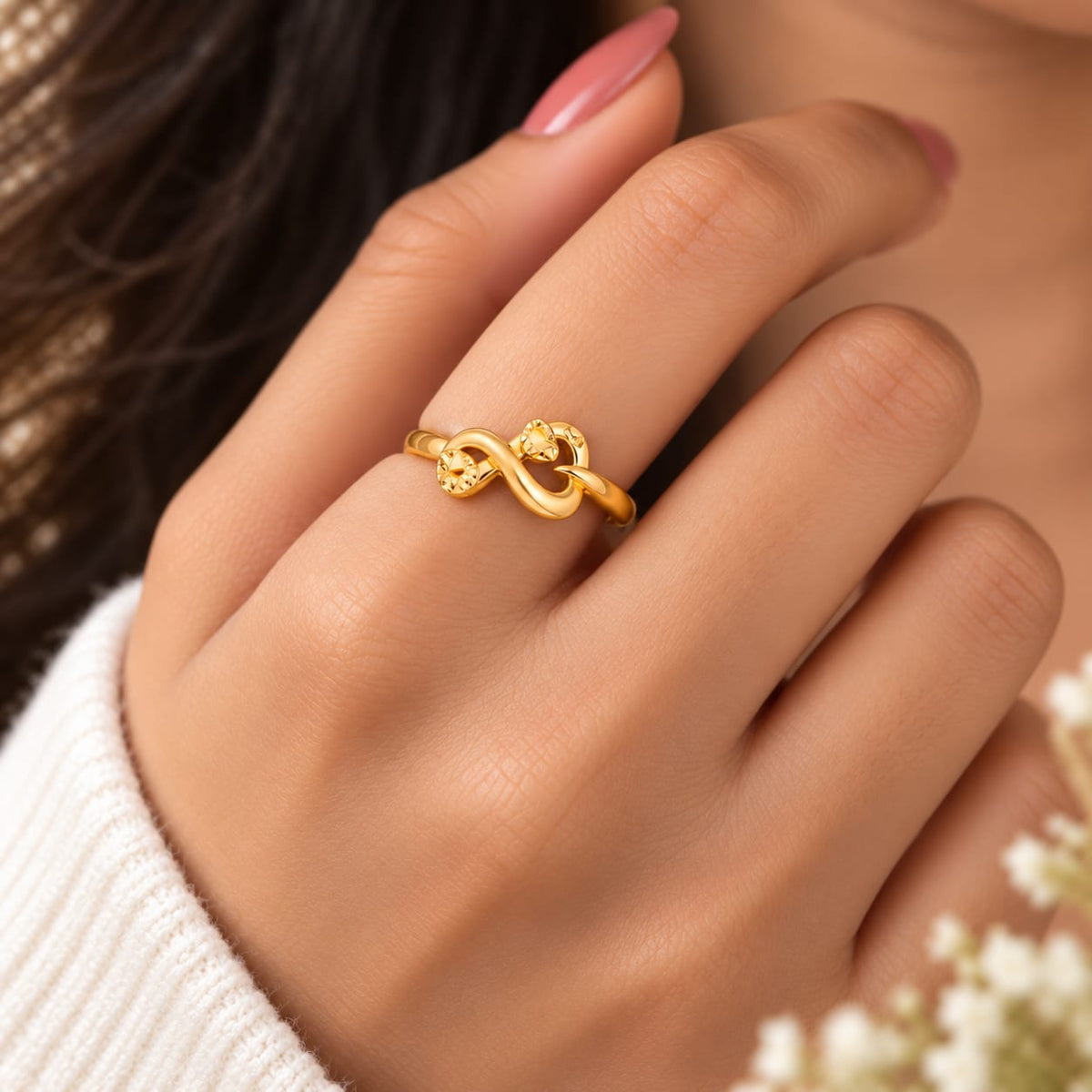 Elegant Infinity Twist Ring