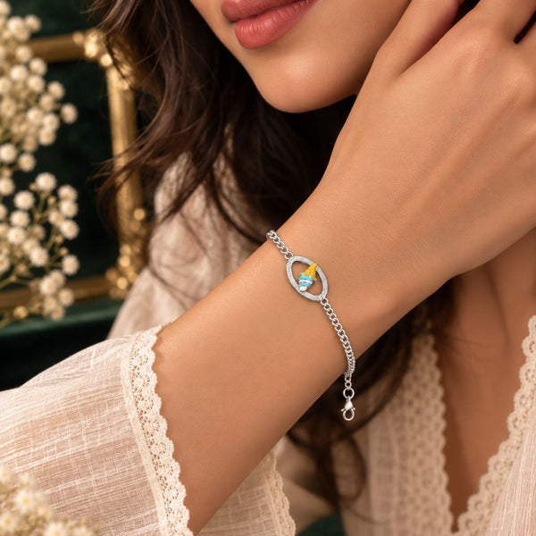 Prism Rainbow Evil Eye Talisman Bracelet - Hand Wear View - SURIYAS Jewel Studio
