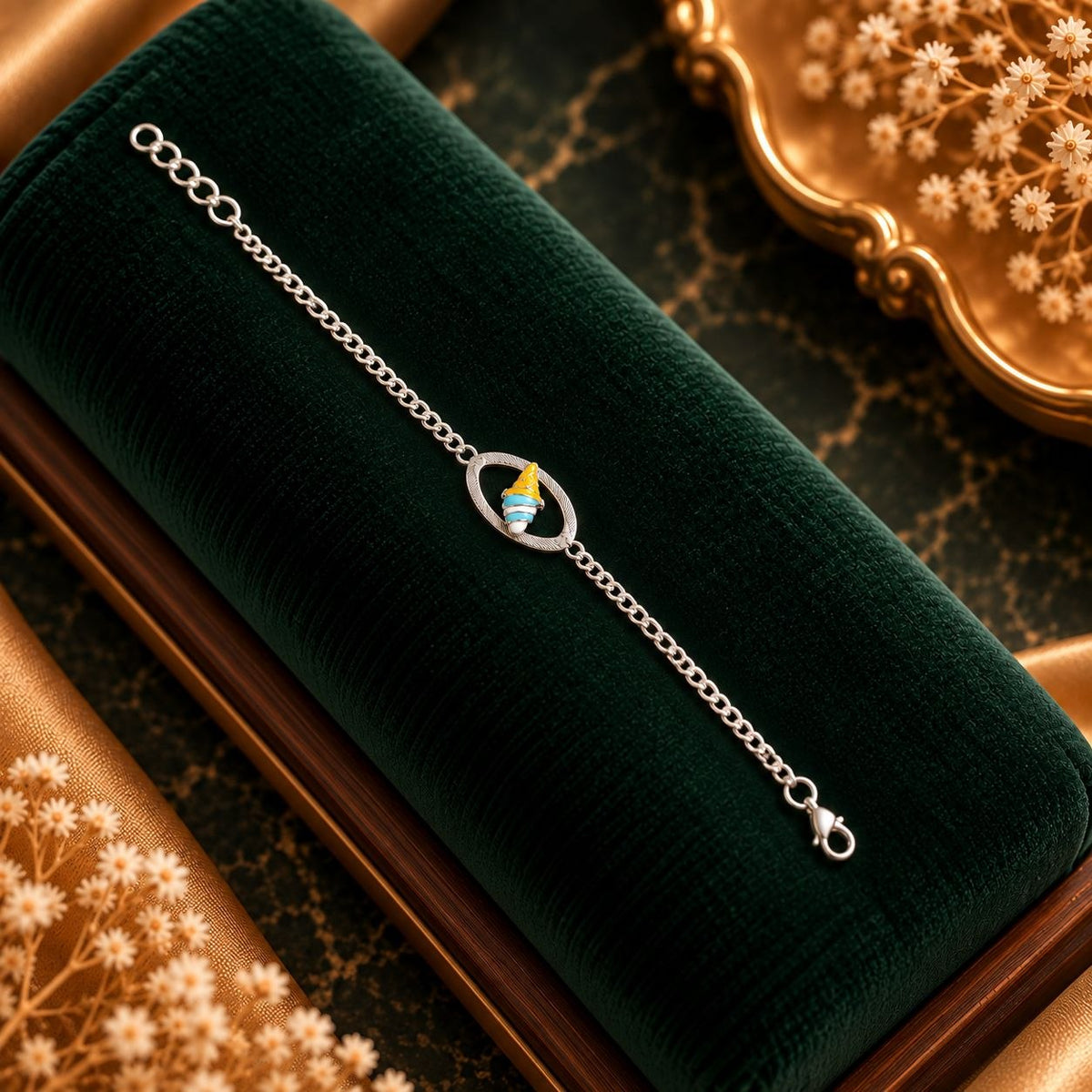 Prism Rainbow Evil Eye Talisman Bracelet - Luxury Velvet Box Display - SURIYAS Jewel Studio
