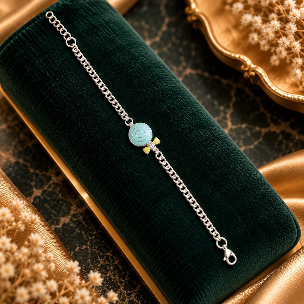 Turquoise Solitaire Halo Dainty Bracelet - Luxury Velvet Box Display - SURIYAS Jewel Studio