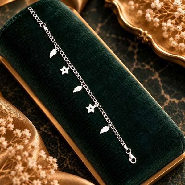 Willow Cascading Leaf Charm Bracelet - Luxury Velvet Box Display - SURIYAS Jewel Studio