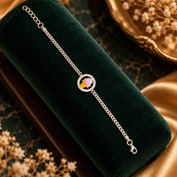 Gelato Pastel Charm Halo Circle Bracelet - Luxury Velvet Box Display - SURIYAS Jewel Studio