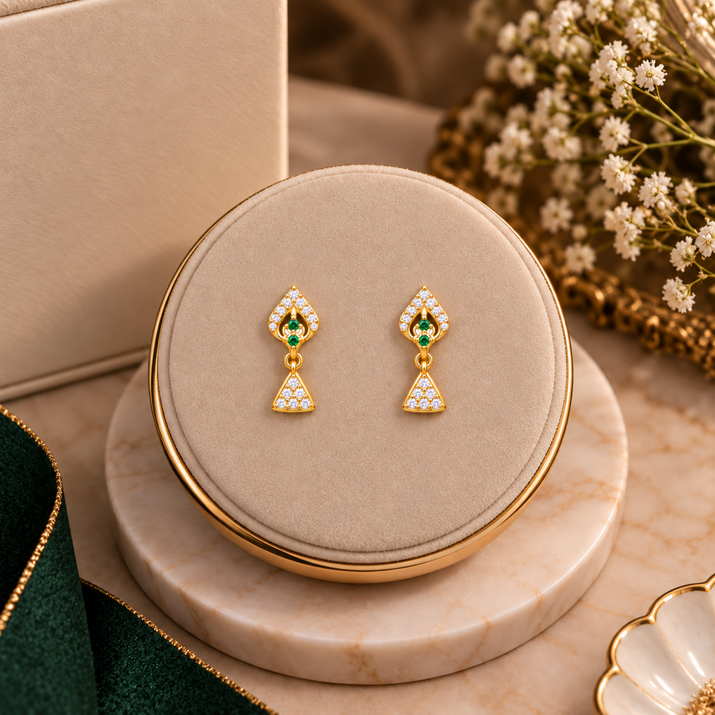 Emerald Royale Dangle Earrings