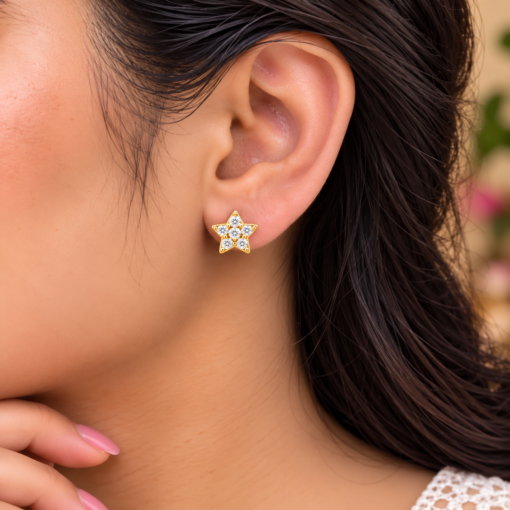 Crystal Star Stud Earrings