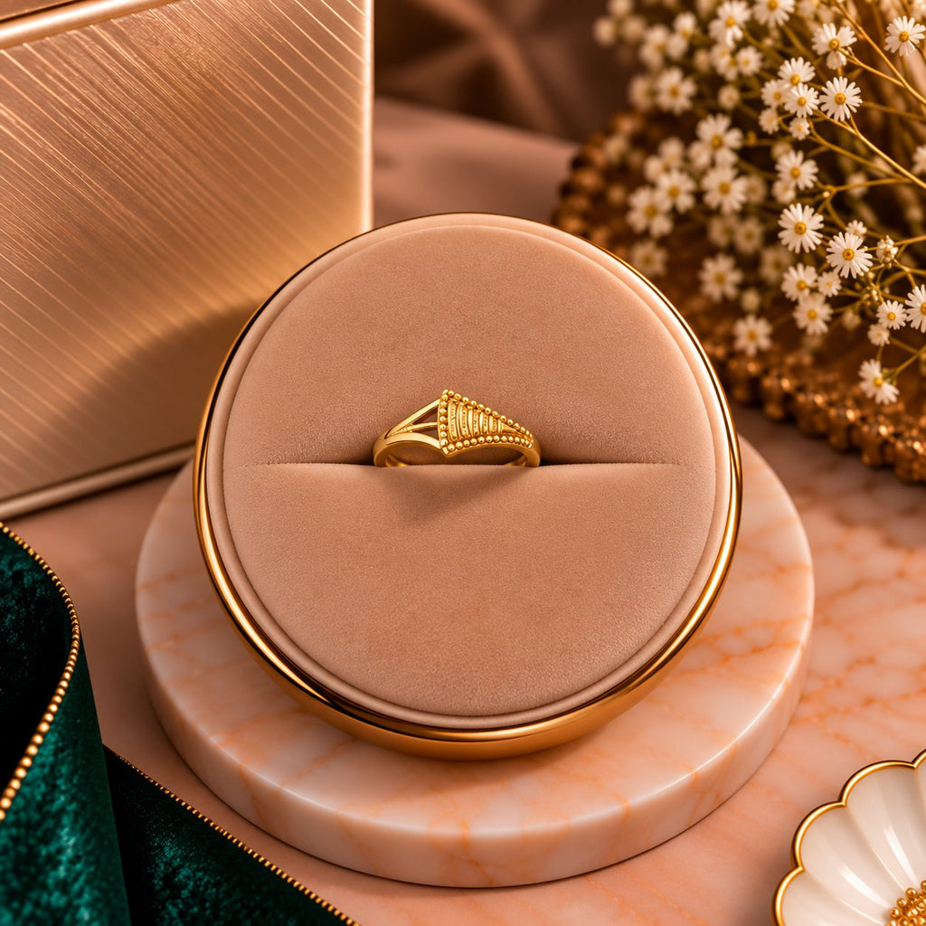 Lumiere Diamond Marquise Ring - Luxury Velvet Box Display - SURIYAS