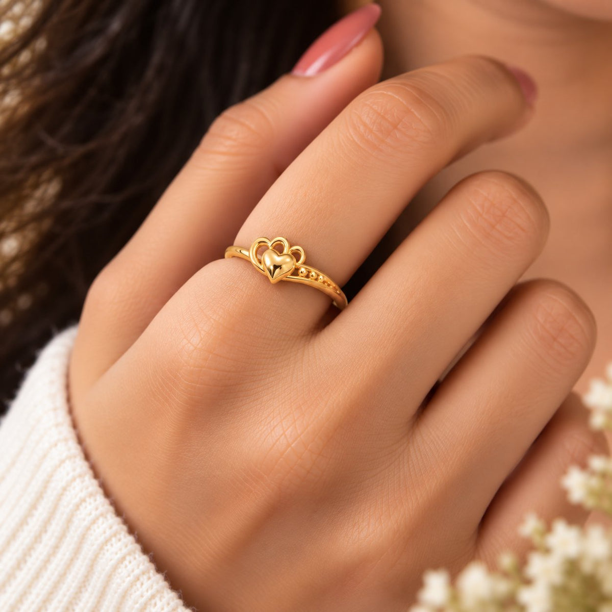 Royale Arch Tiara Ring - Hand Wear View - SURIYAS