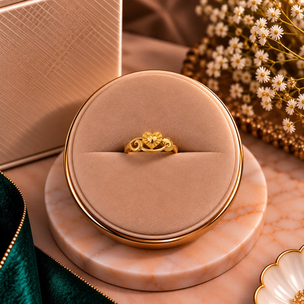 Flora Blossom Trellis Ring - Luxury Velvet Box Display - SURIYAS