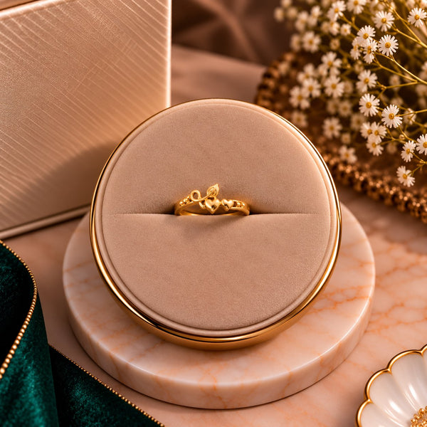 Princess Cornet Arch Ring - Luxury Velvet Box Display - SURIYAS