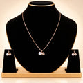 Aura Butterfly & Heart Mother-of-Pearl Necklace Set - Luxury Display Bust Stand - SURIYAS Jewel Studio