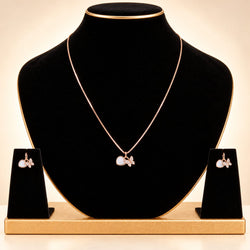 Aura Butterfly & Heart Mother-of-Pearl Necklace Set - Luxury Display Bust Stand - SURIYAS Jewel Studio
